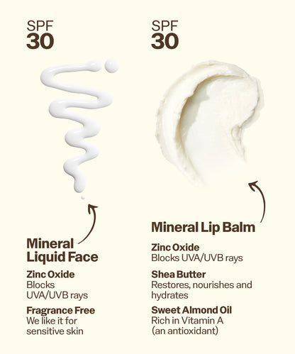 Mineral SPF 30 Spray + Liquid Face + Lip Bundle